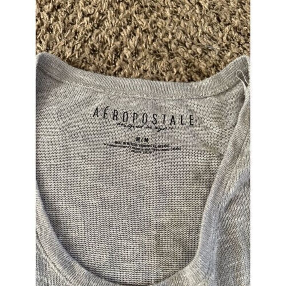 Aeropostale Vintage gray thin women's snowman top size medium - Picture 2 of 6